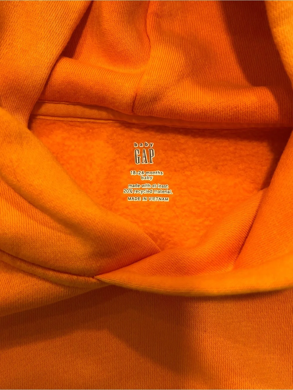 GAP Kids Orange Hoodie/Short Set. Size - 18-24 Months